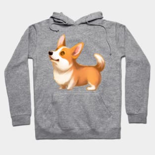 Cute Pembroke Welsh Corgi Drawing Hoodie